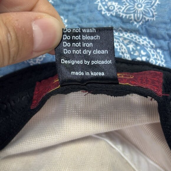 Polcadot Summer Bucket Hat Cap Yellow Blue Summer Garden Hiking Unisex Beach - Picture 10 of 10